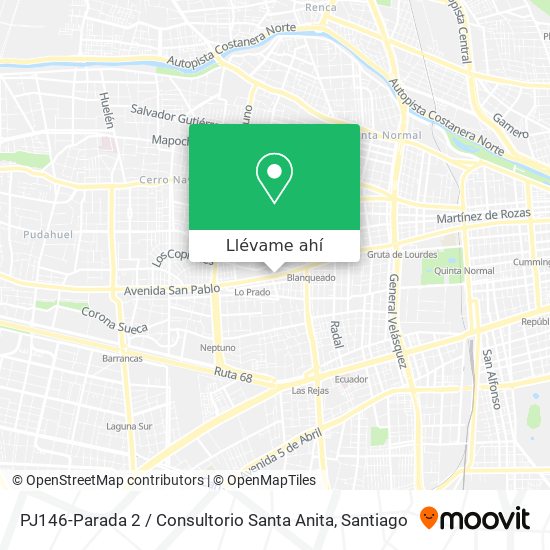 Mapa de PJ146-Parada 2 / Consultorio Santa Anita