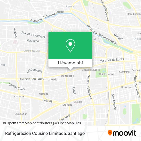 Mapa de Refrigeracion Cousino Limitada