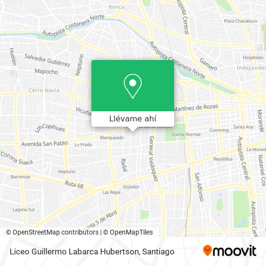 Mapa de Liceo Guillermo Labarca Hubertson