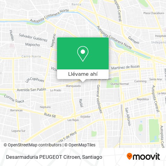 Mapa de Desarmaduría PEUGEOT Citroen