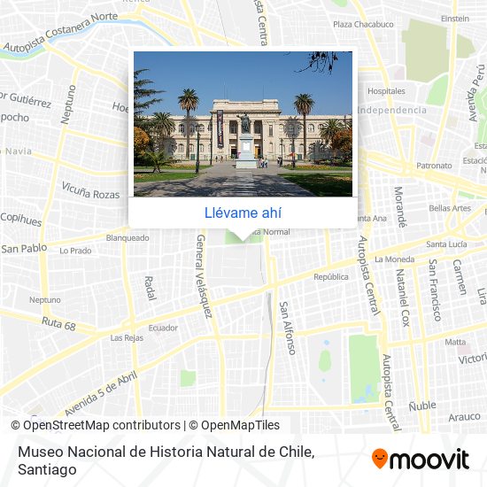Mapa de Museo Nacional de Historia Natural de Chile