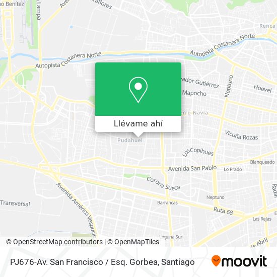 Mapa de PJ676-Av. San Francisco / Esq. Gorbea