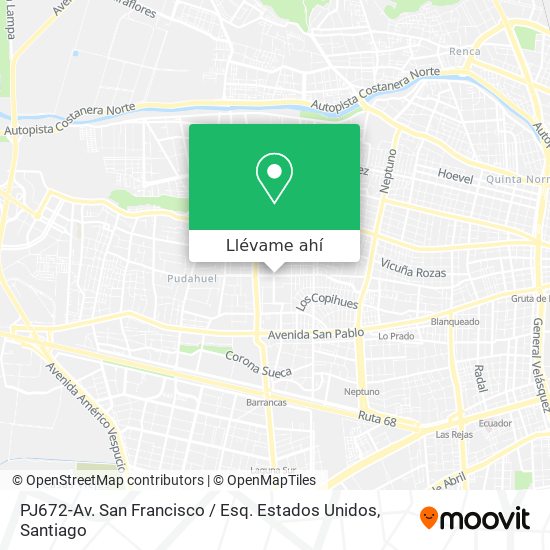 Mapa de PJ672-Av. San Francisco / Esq. Estados Unidos