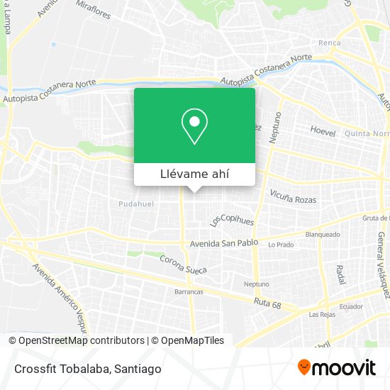 Mapa de Crossfit Tobalaba