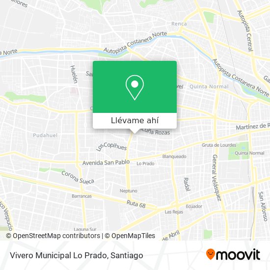 Mapa de Vivero Municipal Lo Prado