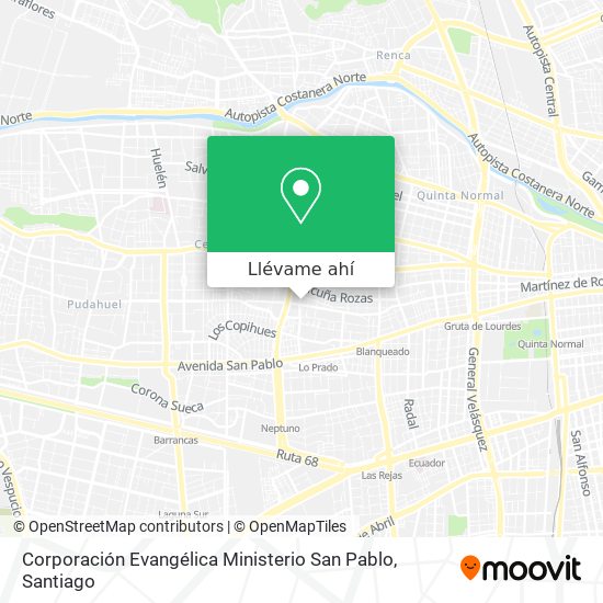 Mapa de Corporación Evangélica Ministerio San Pablo