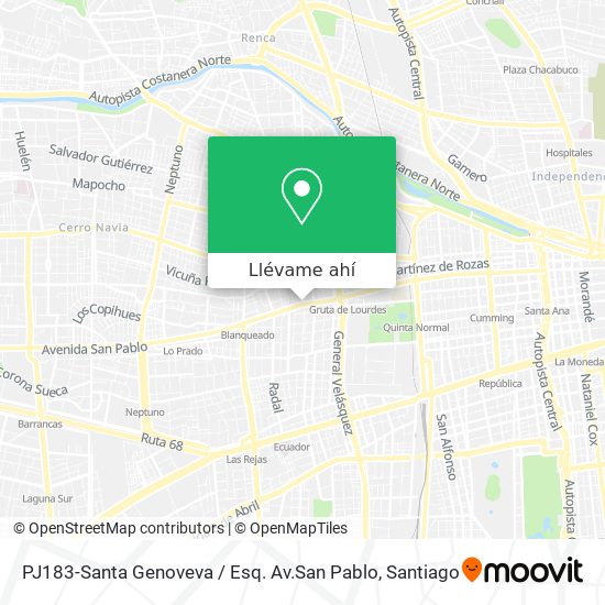 Mapa de PJ183-Santa Genoveva / Esq. Av.San Pablo