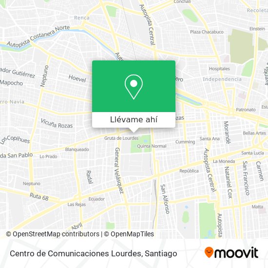 Mapa de Centro de Comunicaciones Lourdes