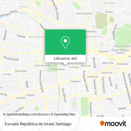 Mapa de Escuela República de Israel