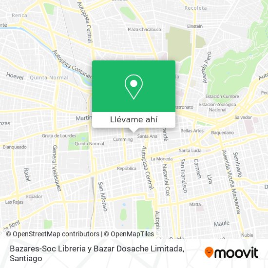 Mapa de Bazares-Soc Libreria y Bazar Dosache Limitada