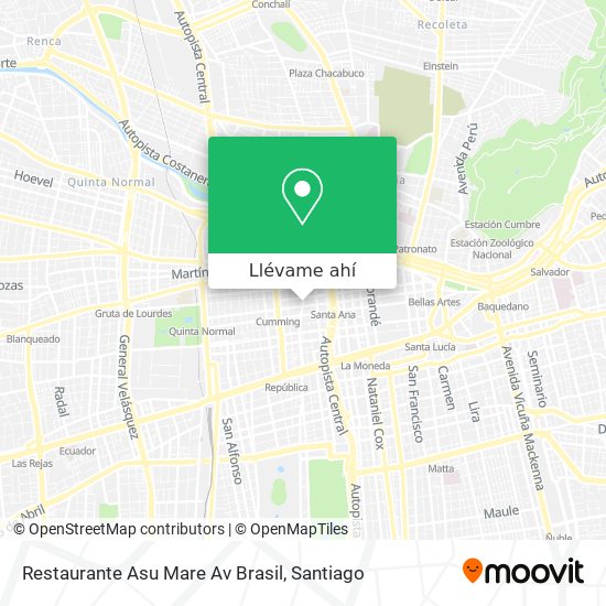 Mapa de Restaurante Asu Mare Av Brasil
