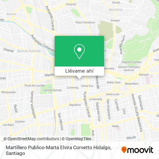 Mapa de Martillero Publico-Marta Elvira Corvetto Hidalgo