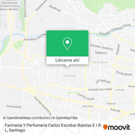Mapa de Farmacia Y Perfumeria Carlos Escobar Bastias E I R L