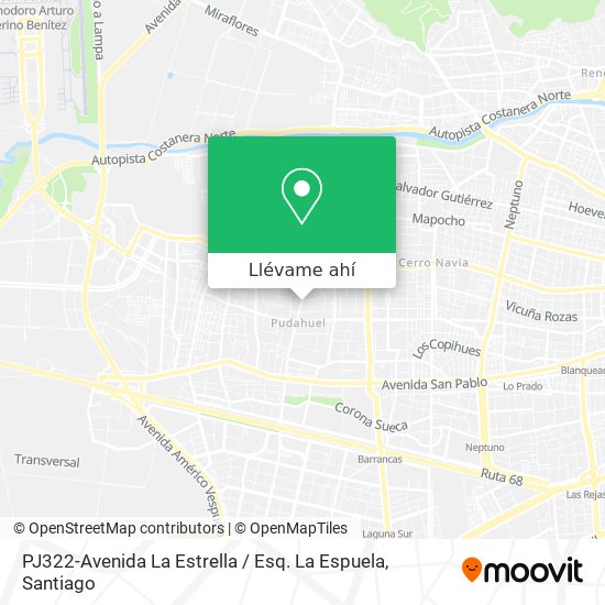 Mapa de PJ322-Avenida La Estrella / Esq. La Espuela