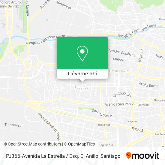 Mapa de PJ366-Avenida La Estrella / Esq. El Anillo