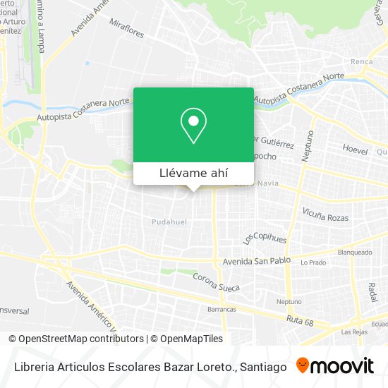 Mapa de Libreria Articulos Escolares Bazar Loreto.