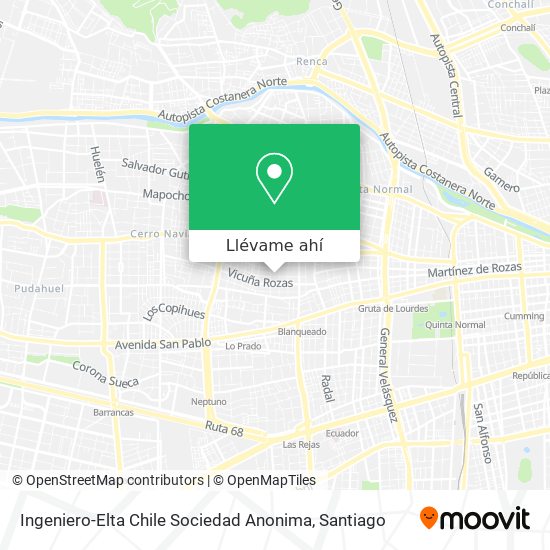 Mapa de Ingeniero-Elta Chile Sociedad Anonima
