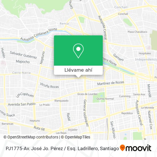 Mapa de PJ1775-Av. José Jo. Pérez / Esq. Ladrillero