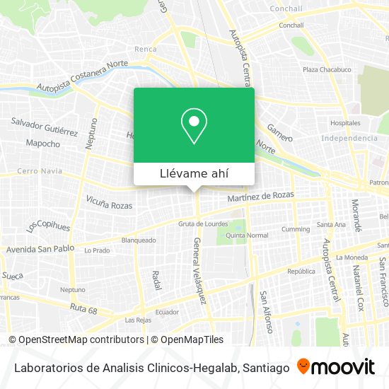 Mapa de Laboratorios de Analisis Clinicos-Hegalab
