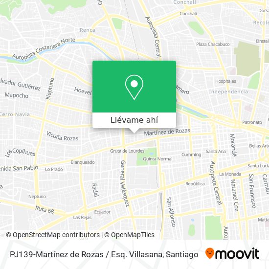 Mapa de PJ139-Martínez de Rozas / Esq. Villasana