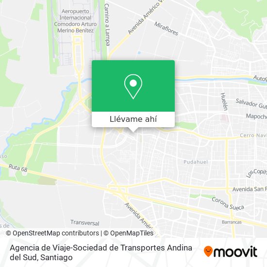 Mapa de Agencia de Viaje-Sociedad de Transportes Andina del Sud