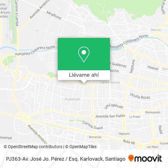 Mapa de PJ363-Av. José Jo. Pérez / Esq. Karlovack