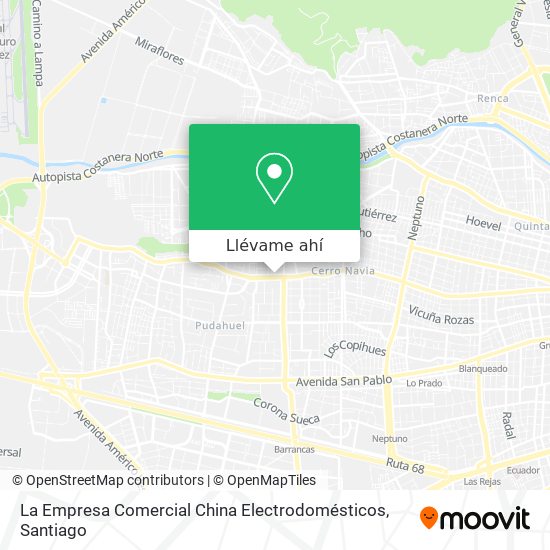 Mapa de La Empresa Comercial China Electrodomésticos