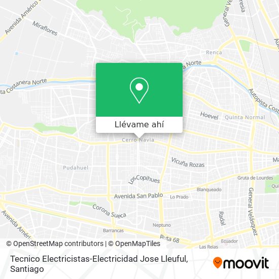 Mapa de Tecnico Electricistas-Electricidad Jose Lleuful