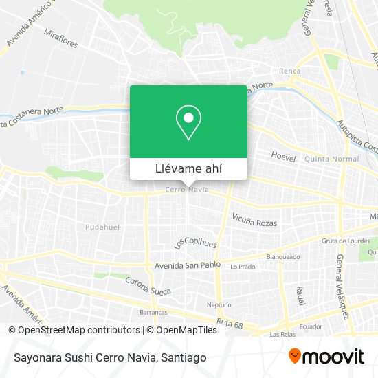 Mapa de Sayonara Sushi Cerro Navia