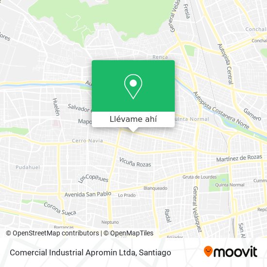 Mapa de Comercial Industrial Apromin Ltda