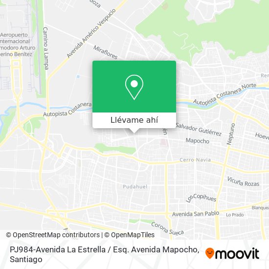 Mapa de PJ984-Avenida La Estrella / Esq. Avenida Mapocho