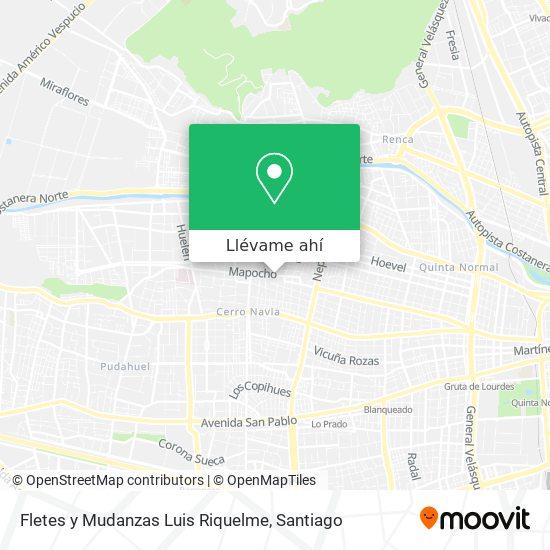 Mapa de Fletes y Mudanzas Luis Riquelme
