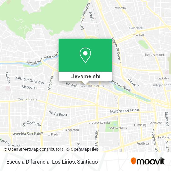 Mapa de Escuela Diferencial Los Lirios