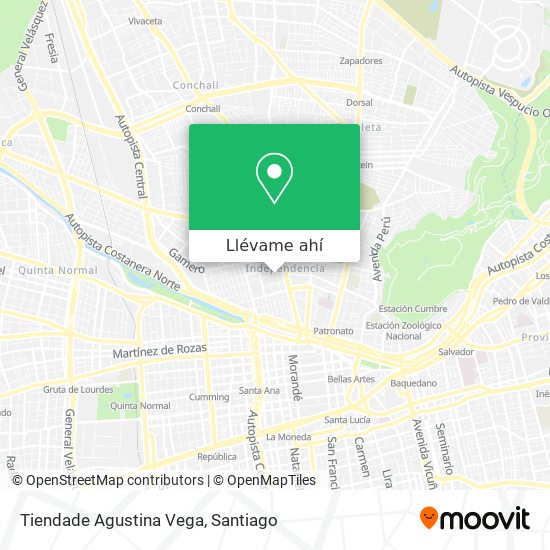 Mapa de Tiendade Agustina Vega