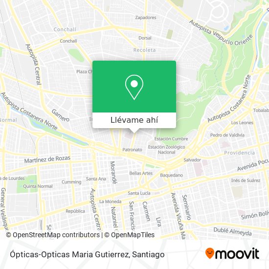Mapa de Ópticas-Opticas Maria Gutierrez