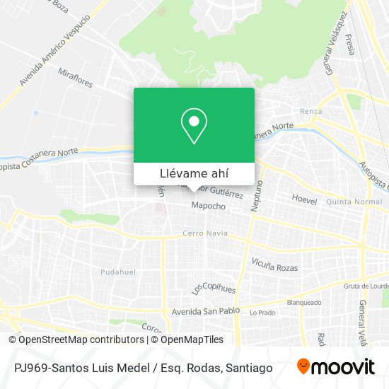 Mapa de PJ969-Santos Luis Medel / Esq. Rodas