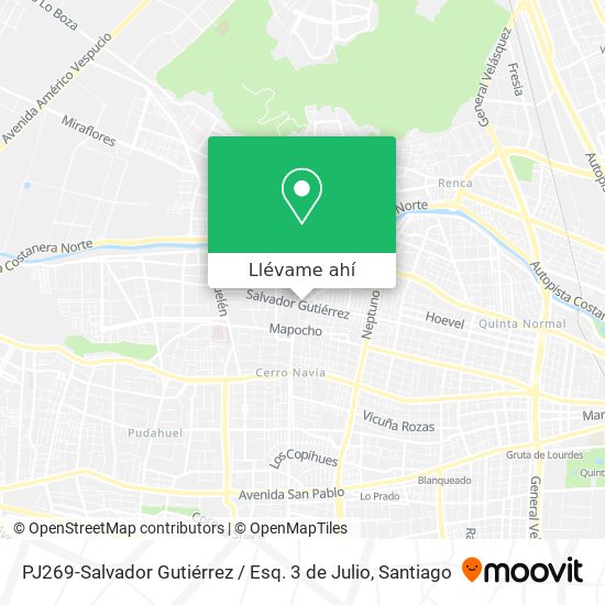 Mapa de PJ269-Salvador Gutiérrez / Esq. 3 de Julio