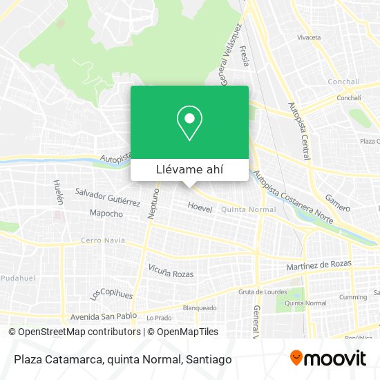 Mapa de Plaza Catamarca, quinta Normal