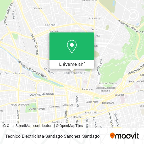 Mapa de Técnico Electricista-Santiago Sánchez