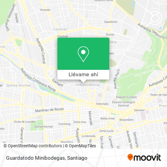 Mapa de Guardatodo Minibodegas