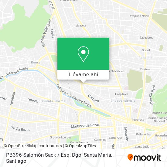 Mapa de PB396-Salomón Sack / Esq. Dgo. Santa María