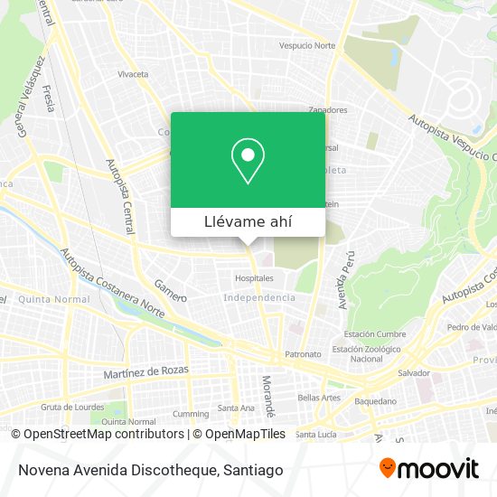 Mapa de Novena Avenida Discotheque