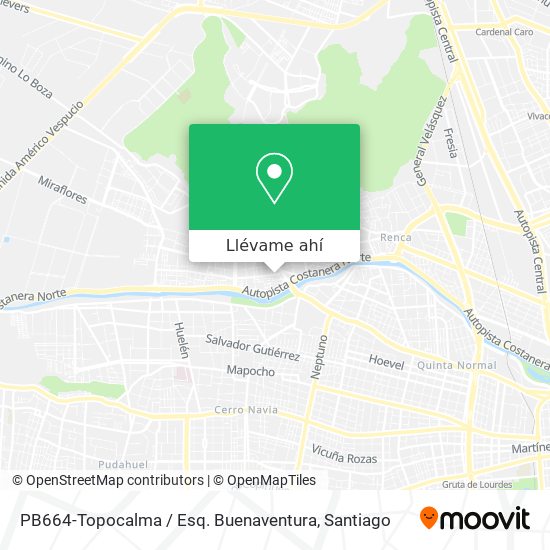 Mapa de PB664-Topocalma / Esq. Buenaventura