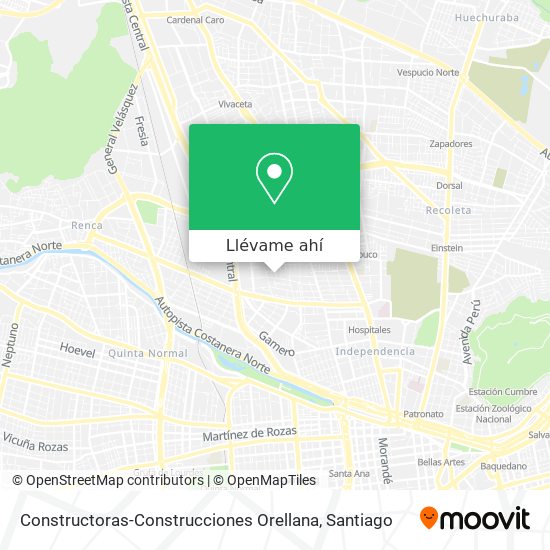 Mapa de Constructoras-Construcciones Orellana