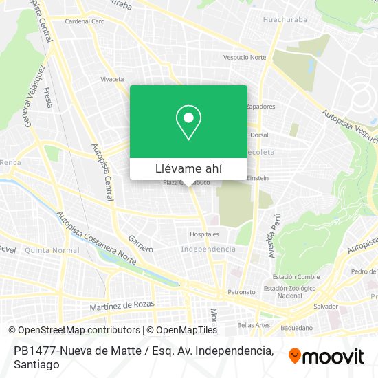 Mapa de PB1477-Nueva de Matte / Esq. Av. Independencia