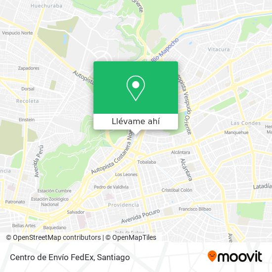 Mapa de Centro de Envío FedEx