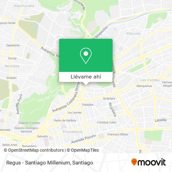 Mapa de Regus - Santiago Millenium