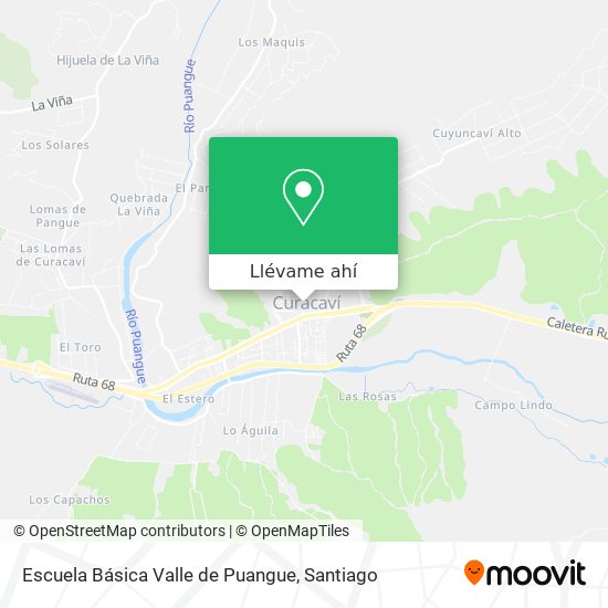 Mapa de Escuela Básica Valle de Puangue