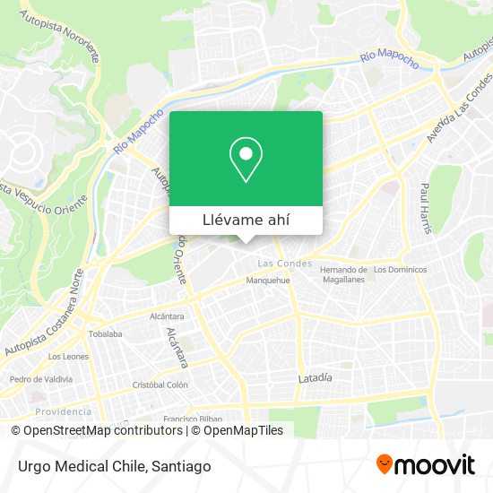 Mapa de Urgo Medical Chile