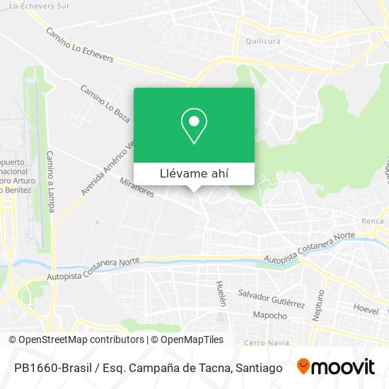 Mapa de PB1660-Brasil / Esq. Campaña de Tacna